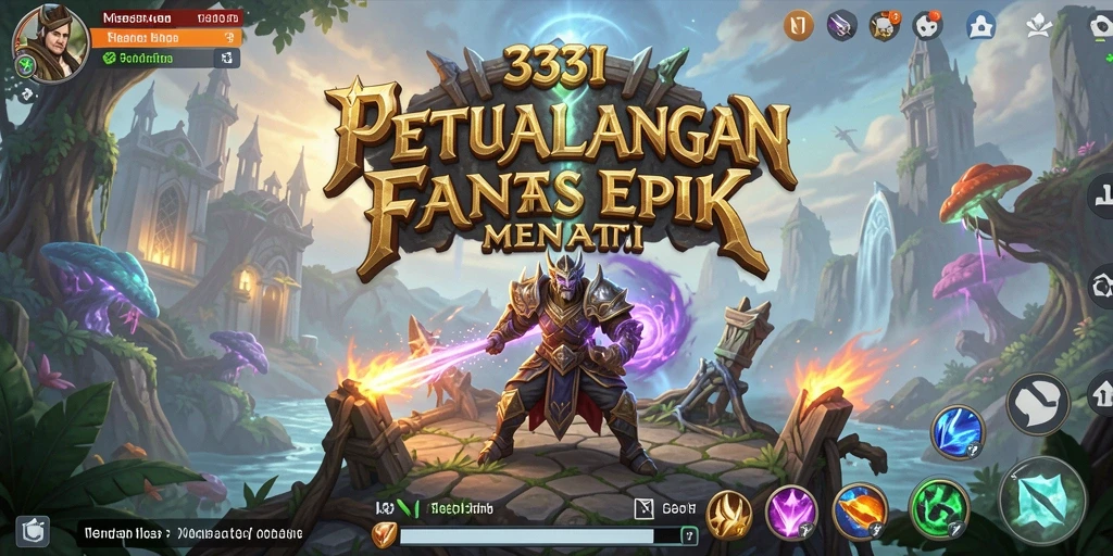 Screenshot menunjukkan aksi seru dan karakter dalam dunia RPG.