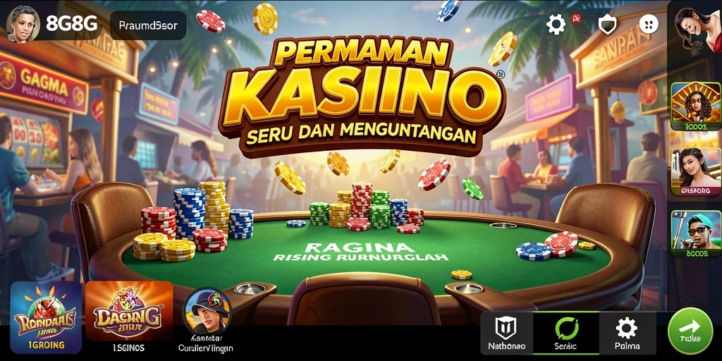 Screenshot gameplay 8G8G yang menampilkan pengalaman Kasino