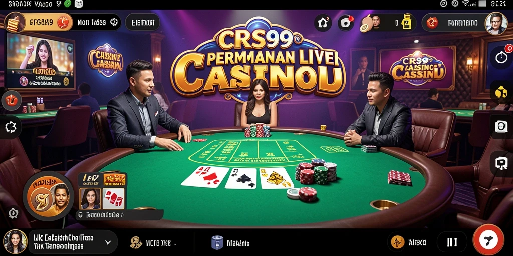 Screeshot utama CRS99 menampilkan permainan Live Casino yang mendebarkan dan interaktif.