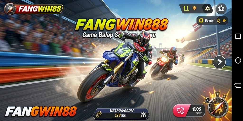 Screenshot FANGWIN88 menampilkan adrenalin balapan yang mengesankan.