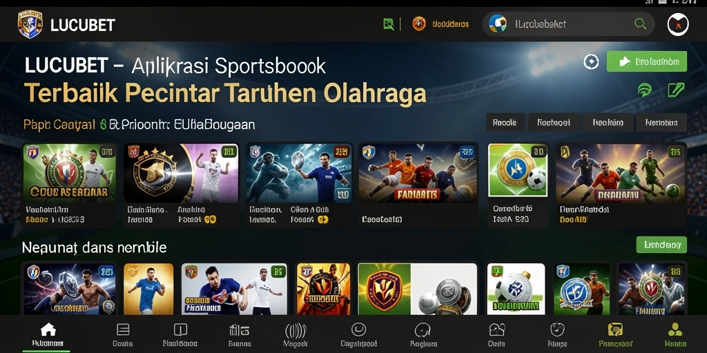 Tampilan menarik dari gameplay LUCUBET dalam taruhan Sportsbook.