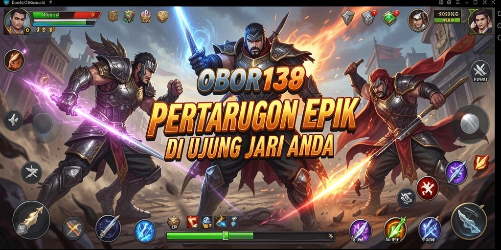 Screeshot menunjukkan aksi gameplay intense dalam OBOR138.