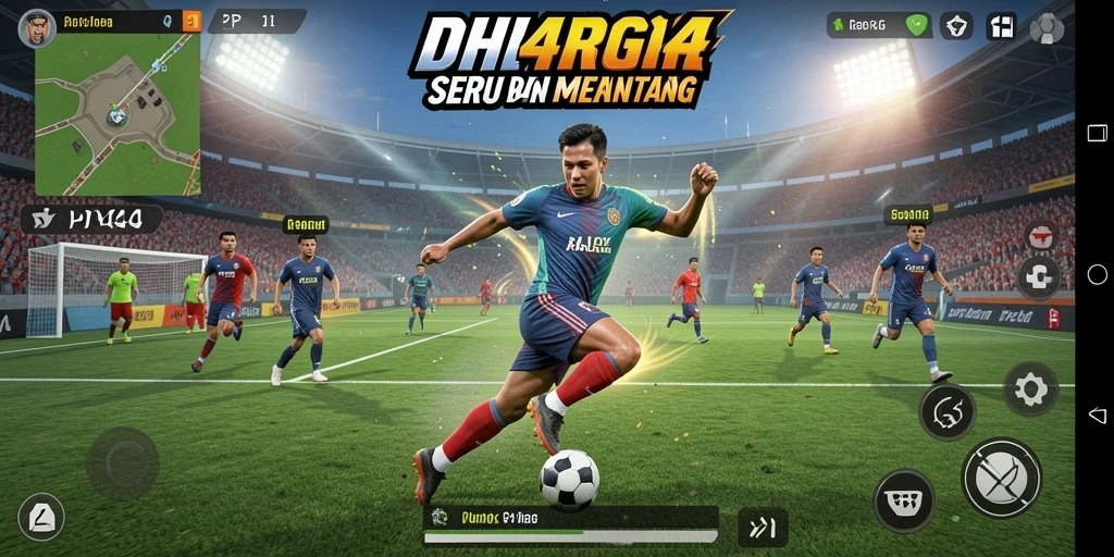 Tampilan gameplay seru dari PP444 saat bertanding di lapangan.