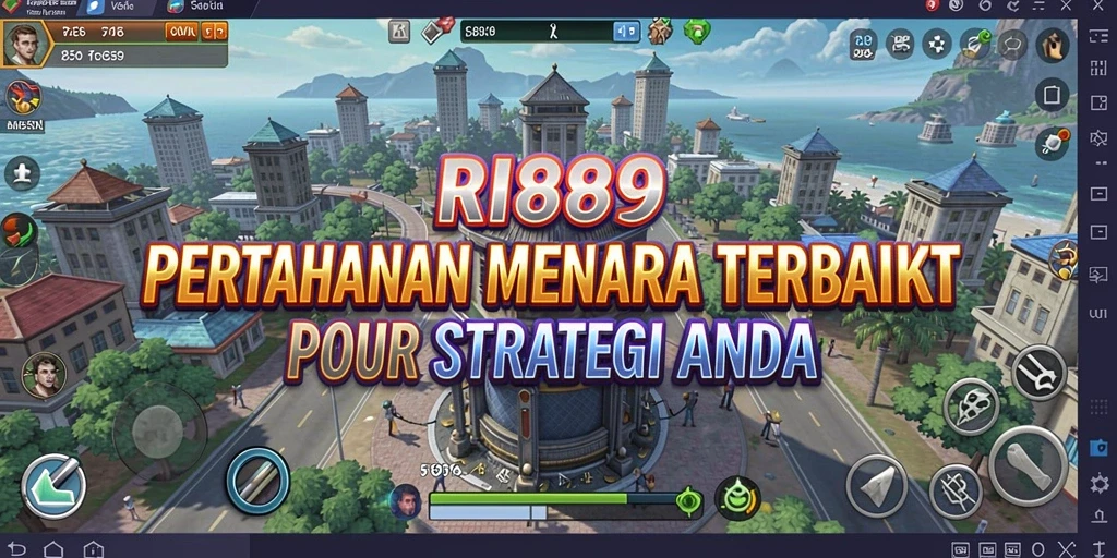 Tangkapan layar menunjukkan aksi menegangkan dalam permainan Tower Defense RI889.