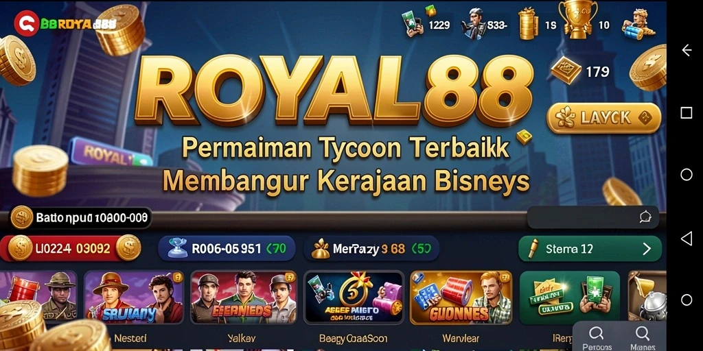 Tampilan gameplay menarik dari ROYAL88 yang menunjukkan aksi Tycoon yang mendebarkan.
