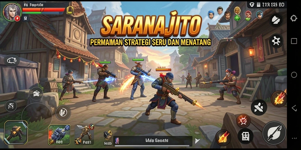 Tangkapan layar SARANAJITU menampilkan aksi seru dan strategi yang mendebarkan.