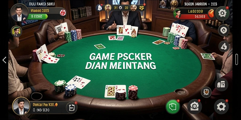 Screenshot gameplay T6 yang menampilkan aksi Poker yang seru.